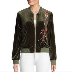 Driftwood Velvet Green Floral Jacket